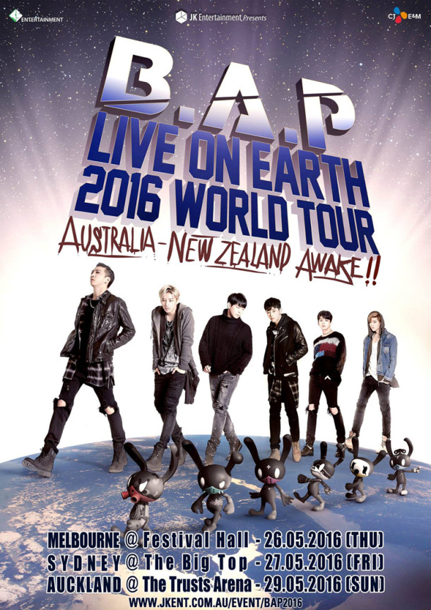 B.A.P Live on Earth 2016 World Tour | 新西蘭一鳥娛樂製作A Bird